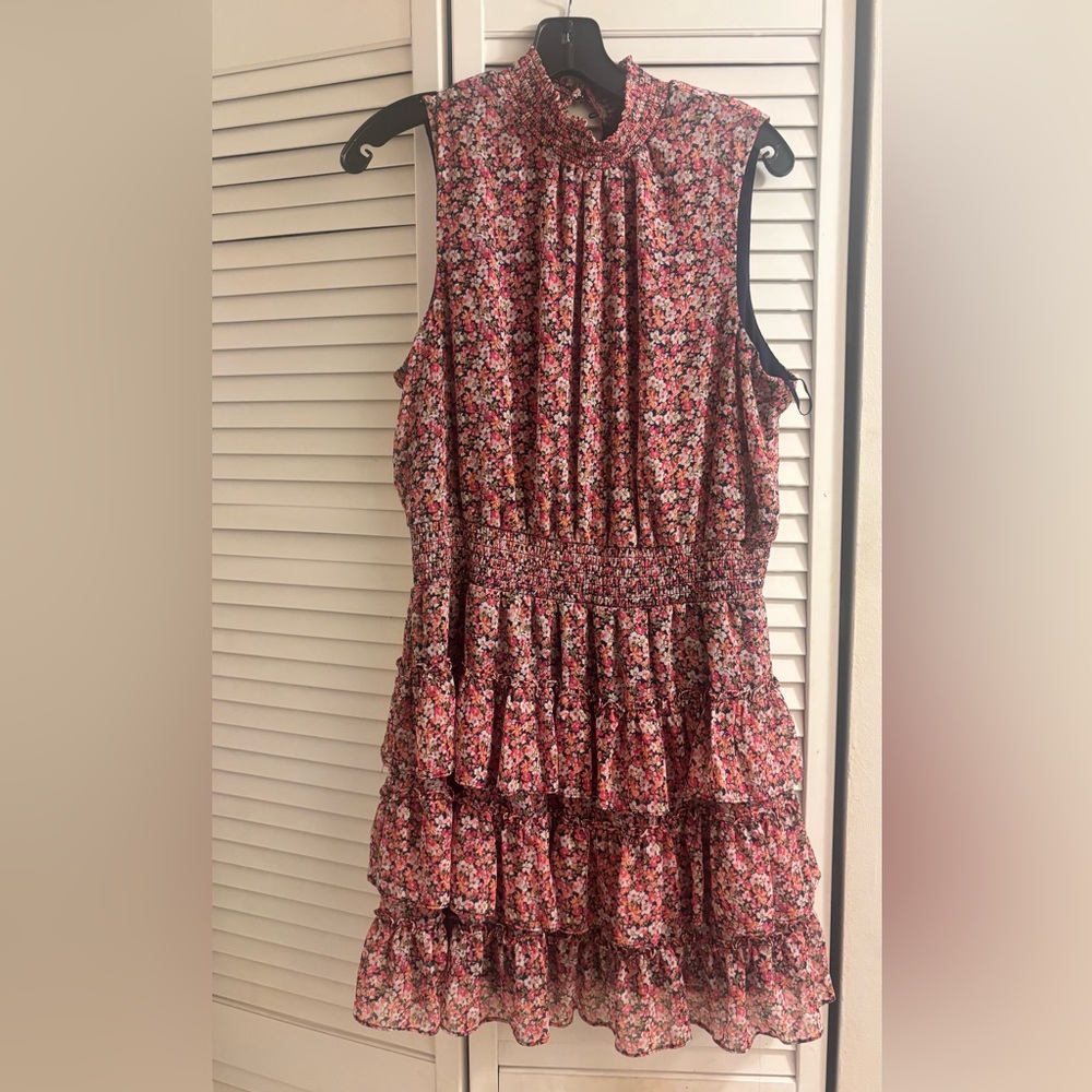 1. State Red Floral Mini Dress